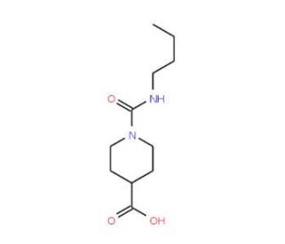 1-[(butylamino)carbonyl]piperidine-4-carboxylic acid - chemical structure image