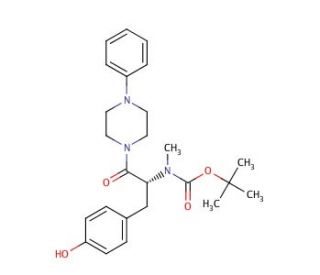 1-[(S)-N-tert-Boc-N-methyltyrosyl]-4-phenylpiperazine - chemical structure image