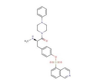 1-[(S)-O-(5-Isoquinolinesulfonyl)-N-methyltyrosyl]-4-phenyl-piperazine - chemical structure image