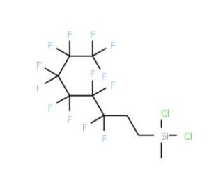 1,1,1,2,2,3,3,4,4,5,5,6,6-Tridecafluorooctylmethyldichlorosilane (CAS 73609-36-6) - chemical structure image
