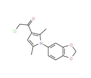 1-[1-(1,3-benzodioxol-5-yl)-2,5-dimethyl-1H-pyrrol-3-yl]-2-chloroethanone - chemical structure image