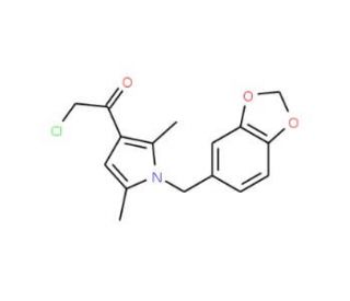 1-[1-(1,3-benzodioxol-5-ylmethyl)-2,5-dimethyl-1H-pyrrol-3-yl]-2-chloroethanone - chemical structure image
