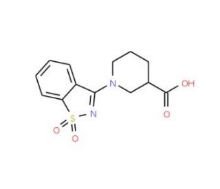 1-(1,1-dioxido-1,2-benzisothiazol-3-yl)piperidine-3-carboxylic acid - chemical structure image