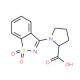1-(1,1-dioxido-1,2-benzisothiazol-3-yl)pyrrolidine-2-carboxylic acid - chemical structure image