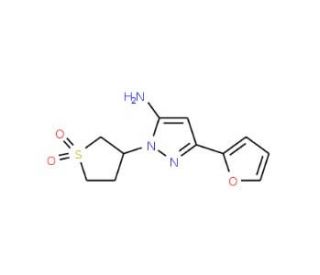 1-(1,1-dioxidotetrahydrothien-3-yl)-3-(2-furyl)-1H-pyrazol-5-amine - chemical structure image