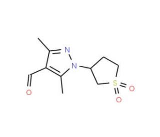 1-(1,1-dioxidotetrahydrothien-3-yl)-3,5-dimethyl-1H-pyrazole-4-carbaldehyde (CAS 955043-57-9) - chemical structure image