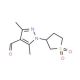 1-(1,1-dioxidotetrahydrothien-3-yl)-3,5-dimethyl-1H-pyrazole-4-carbaldehyde (CAS 955043-57-9) - chemical structure image