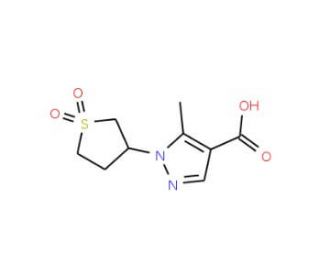 1-(1,1-dioxo-1&lambda;{6}-thiolan-3-yl)-5-methyl-1H-pyrazole-4-carboxylic acid - chemical structure image