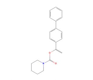 1-[1,1&prime;-Biphenyl]-4-ylethenyl Ester 1-Piperidinecarboxylic Acid (CAS 1186236-75-8) - chemical structure image