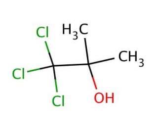 1,1,1-Trichloro-2-methyl-2-propanol hemihydrate (CAS 6001-64-5) - chemical structure image