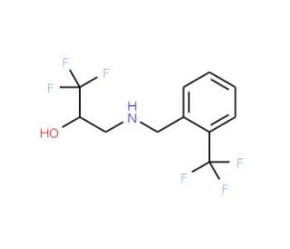 1,1,1-Trifluoro-3-{[2-(trifluoromethyl)benzyl]-amino}-2-propanol - chemical structure image