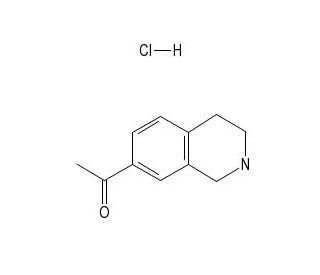 1-(1,2,3,4-tetrahydroisoquinolin-7-yl)ethanone Hydrochloride (CAS 82771-59-3 (non-salt)) - chemical structure image