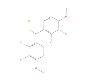 1,1&prime;-(2-Bromoethylidene)bis[2,3-dichloro-4-methoxy-benzene (CAS 397301-38-1) - chemical structure image
