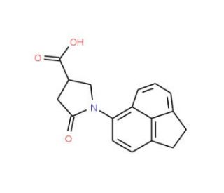 1-(1,2-dihydroacenaphthylen-5-yl)-5-oxopyrrolidine-3-carboxylic acid - chemical structure image