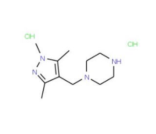 1-(1,3,5-Trimethyl-1H-pyrazol-4-ylmethyl)-piperazine dihydrochloride - chemical structure image