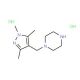 1-(1,3,5-Trimethyl-1H-pyrazol-4-ylmethyl)-piperazine dihydrochloride - chemical structure image