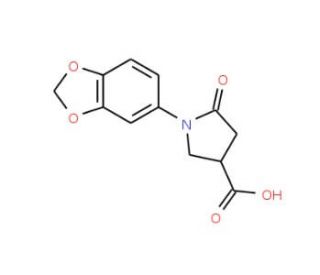 1-(1,3-benzodioxol-5-yl)-5-oxopyrrolidine-3-carboxylic acid - chemical structure image