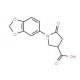 1-(1,3-benzodioxol-5-yl)-5-oxopyrrolidine-3-carboxylic acid - chemical structure image