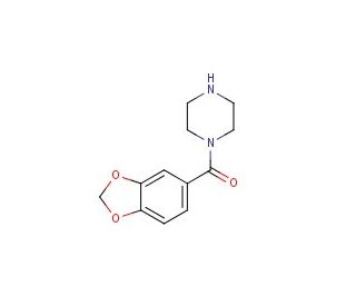 1-(1,3-benzodioxol-5-ylcarbonyl)piperazine - chemical structure image