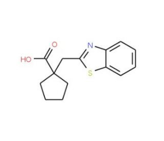 1-(1,3-benzothiazol-2-ylmethyl)cyclopentanecarboxylic acid - chemical structure image