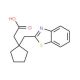 [1-(1,3-benzothiazol-2-ylmethyl)cyclopentyl]acetic acid - chemical structure image