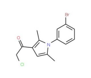 1-[1-(3-bromophenyl)-2,5-dimethyl-1H-pyrrol-3-yl]-2-chloroethanone - chemical structure image