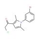 1-[1-(3-bromophenyl)-2,5-dimethyl-1H-pyrrol-3-yl]-2-chloroethanone - chemical structure image