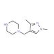 1-(1,3-Dimethyl-1H-pyrazol-4-ylmethyl)-piperazine - chemical structure image