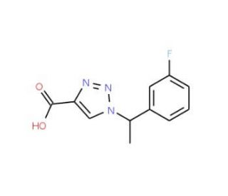 1-[1-(3-Fluoro-phenyl)-ethyl]-1H-[1,2,3]triazole-4-carboxylic acid - chemical structure image