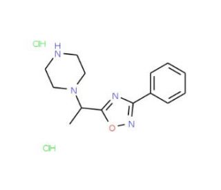 1-[1-(3-phenyl-1,2,4-oxadiazol-5-yl)ethyl]piperazine dihydrochloride - chemical structure image