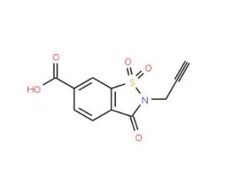 1,1,3-trioxo-2-(prop-2-yn-1-yl)-2,3-dihydro-1&lambda;{6},2-benzothiazole-6-carboxylic acid - chemical structure image
