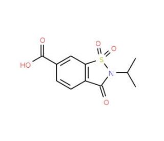 1,1,3-trioxo-2-(propan-2-yl)-2,3-dihydro-1&lambda;{6},2-benzothiazole-6-carboxylic acid - chemical structure image