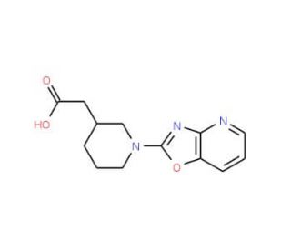 (1-[1,3]Oxazolo[4,5-b]pyridin-2-ylpiperidin-3-yl)-acetic acid - chemical structure image