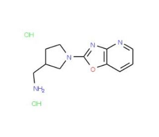 (1-[1,3]Oxazolo[4,5-b]pyridin-2-ylpyrrolidin-3-yl)methylamine dihydrochloride - chemical structure image