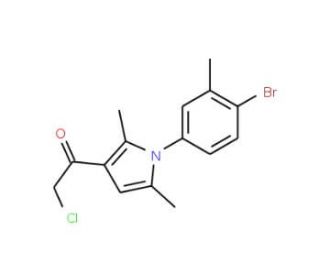 1-[1-(4-bromo-3-methylphenyl)-2,5-dimethyl-1H-pyrrol-3-yl]-2-chloroethanone - chemical structure image