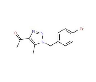 1-[1-(4-Bromobenzyl)-5-methyl-1H-1,2,3-triazol-4-yl]-1-ethanone - chemical structure image