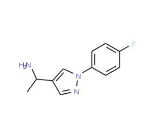1-(1-(4-Fluorophenyl)-1H-pyrazol-4-yl)ethanamine - chemical structure image