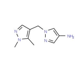 1-(1,5-Dimethyl-1H-pyrazol-4-ylmethyl)-1H-pyrazol-4-ylamine - chemical structure image
