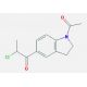 1-(1-acetyl-2,3-dihydro-1H-indol-5-yl)-2-chloropropan-1-one - chemical structure image