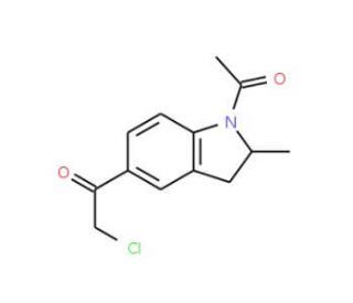 1-(1-acetyl-2-methyl-2,3-dihydro-1H-indol-5-yl)-2-chloroethanone - chemical structure image