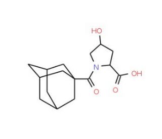 1-(1-adamantylcarbonyl)-4-hydroxypyrrolidine-2-carboxylic acid - chemical structure image