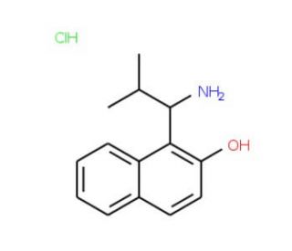 1-(1-Amino-2-methyl-propyl)naphthalen-2-ol hydrochloride (CAS 915781-03-2) - chemical structure image