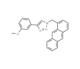 1-(1-Anthracenylmethyl)-4-(3-methoxyphenyl)-1H-[1,2,3]triazole (CAS 1019335-92-2) - chemical structure image
