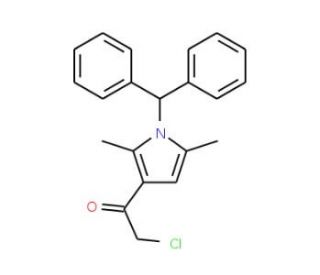 1-(1-benzhydryl-2,5-dimethyl-1H-pyrrol-3-yl)-2-chloroethanone - chemical structure image