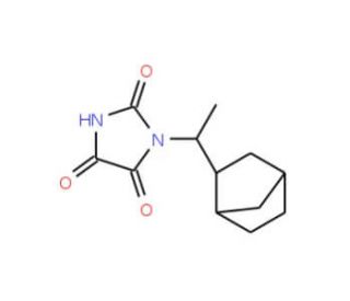 1-(1-bicyclo[2.2.1]hept-2-ylethyl)imidazolidine-2,4,5-trione - chemical structure image