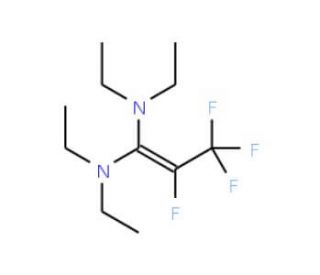1,1-Bis(diethylamino)tetrafluoro-1-propene (CAS 216393-97-4) - chemical structure image