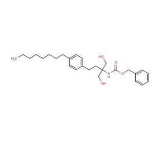 2-(Benzyloxycarbonyl)amino-2-[2-(4-octylphenyl)-ethyl]propane-1,3-diol (CAS 402616-41-5) - chemical structure image