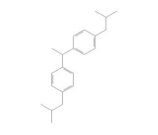 1,1-Bis(p-isobutylphenyl)ethane (CAS 102120-87-6) - chemical structure image