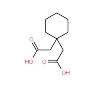 1,1-Cyclohexanediacetic acid (CAS 4355-11-7) - chemical structure image