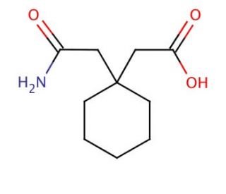 1,1-Cyclohexanediacetic acid monoamide (CAS 99189-60-3) - chemical structure image